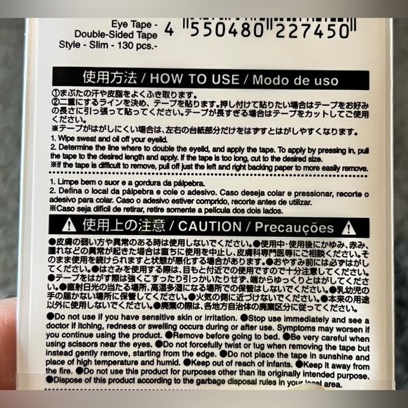 Daiso Japan Eye Eyelid Tape Sticker Double Sided Type Slim Clear 130 pcs Beauty - Picture 7 of 8